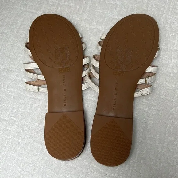 New! Kelly & Katie Kenzy white cushion slide on sandals low block heel size 10 - Picture 8 of 9